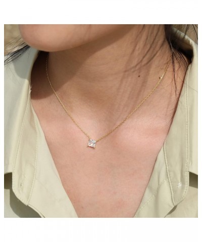 Cubic Zirconia Necklace Layered Necklace for Women Sterling Silver Dainty Gold Necklaces for Women Pendant Necklace Layering ...