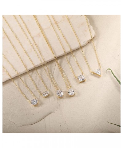 Cubic Zirconia Necklace Layered Necklace for Women Sterling Silver Dainty Gold Necklaces for Women Pendant Necklace Layering ...