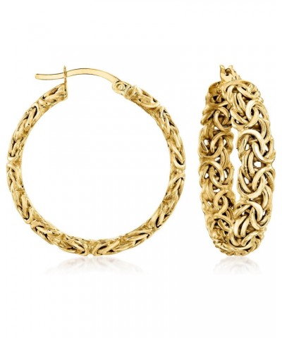 Canaria 10kt Yellow Gold Medium Byzantine Hoop Earrings $94.24 Earrings