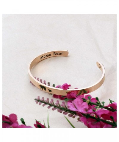 Mama Bear Bracelet with 1 2 3 Cubs Adjustable Bangle Bracelet Mom Gifts 1 RSG Cuff $9.50 Bracelets