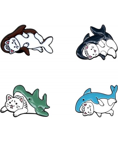 Cute Cat Enamel Brooch Pins Funny Animal Anime Cartoon Brooches Pins Kawaii Nature Outdoors Lapel Badge Brooch Pins for Lanya...