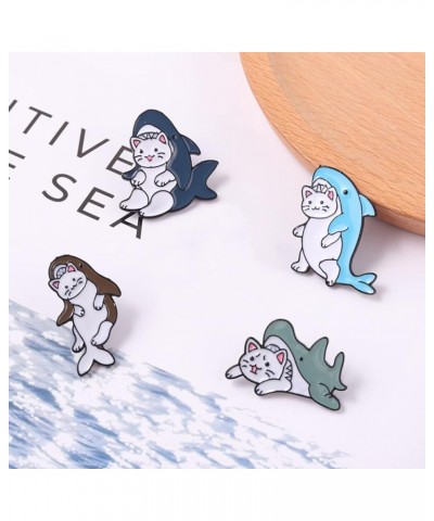 Cute Cat Enamel Brooch Pins Funny Animal Anime Cartoon Brooches Pins Kawaii Nature Outdoors Lapel Badge Brooch Pins for Lanya...