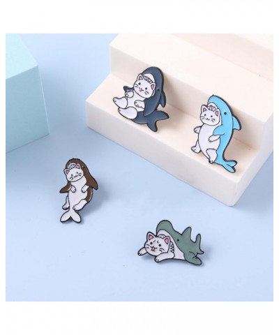 Cute Cat Enamel Brooch Pins Funny Animal Anime Cartoon Brooches Pins Kawaii Nature Outdoors Lapel Badge Brooch Pins for Lanya...