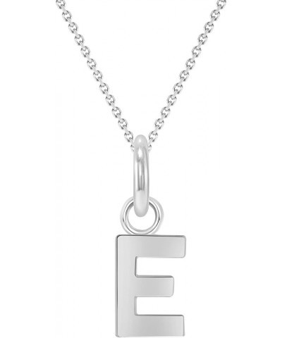 Solid 10k White Gold Personalized Mini Initial Letter A-Z Pendant Necklace 20.0 Inches E $38.95 Necklaces