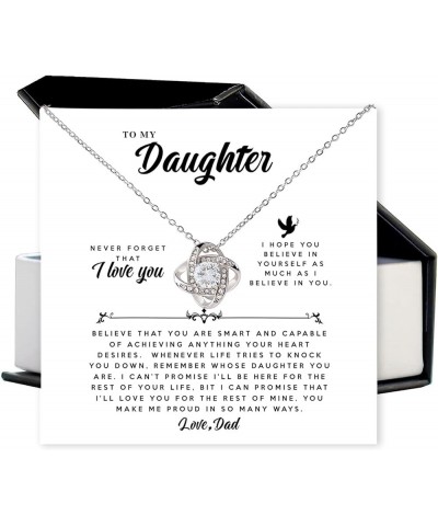 Daughter Gifts From Dad, To My Daughter Necklace From Dad, Daughter Necklace, Love Knot Necklace, Father Daughter Necklace, B...