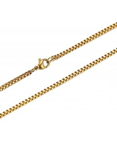 Box Chain Necklace for Men Women Stainless Steel Rock Hip Hop Collarbone Chain Jewelry Width 2.5mm Gold 65.0 Centimeters $8.8...