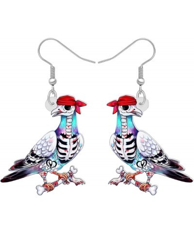 Acrylic Halloween Sweet Pirate Skull Earrings Drop Dangle Fashion Charms Jewelry For Women Girls Gift Pirate Pigeon B $6.23 E...