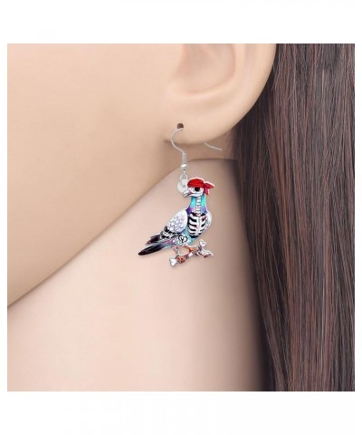 Acrylic Halloween Sweet Pirate Skull Earrings Drop Dangle Fashion Charms Jewelry For Women Girls Gift Pirate Pigeon B $6.23 E...