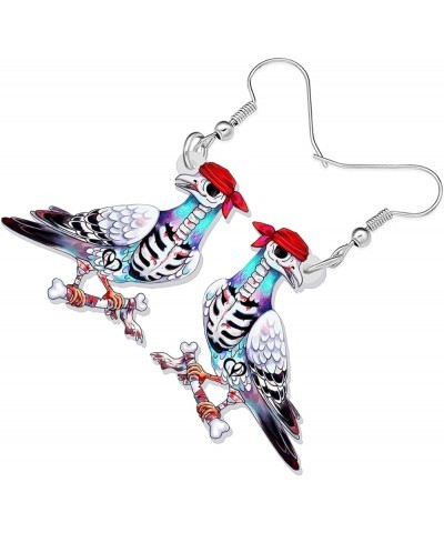 Acrylic Halloween Sweet Pirate Skull Earrings Drop Dangle Fashion Charms Jewelry For Women Girls Gift Pirate Pigeon B $6.23 E...