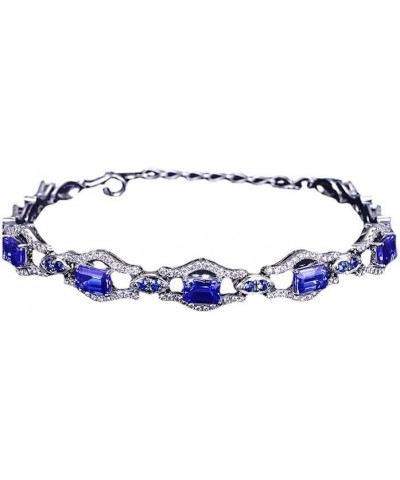 14K Gold Tanzanite Bracelet with Natural Blue Pendant and Delicate Sapphire, Beautiful Jewelry Gift, Gift for Mom Style2 $93....