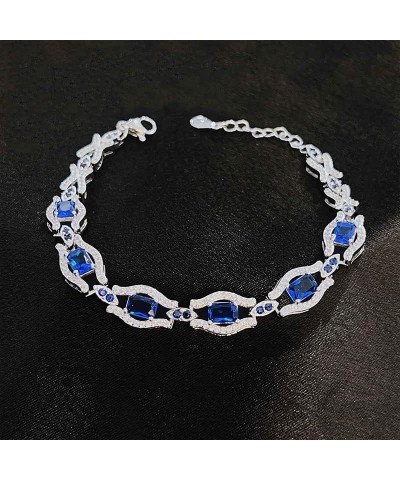 14K Gold Tanzanite Bracelet with Natural Blue Pendant and Delicate Sapphire, Beautiful Jewelry Gift, Gift for Mom Style2 $93....