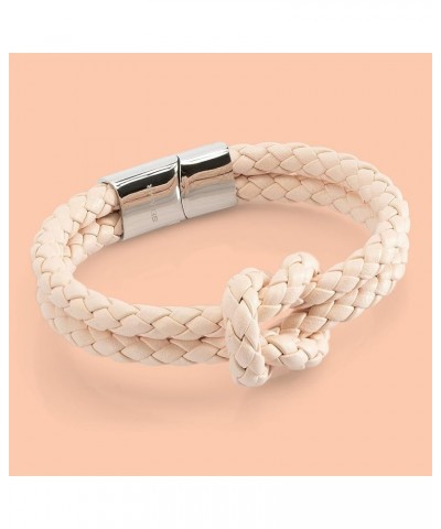 Leather Bracelet [Knot] for Women - Different Lengths and Colors - With Gift Box Pink 18cm $14.40 Bracelets