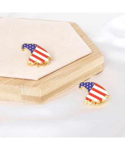 10pcs Lapel Pin American Flag Lapel Pins USA Badge Pins Patriotic Lapel Pins Gold Cross Brooch Eagle Enamel Decorations for M...