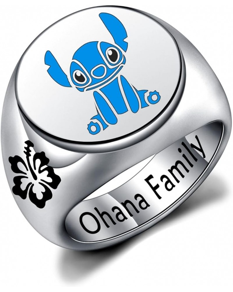 Stitch Gifts Ohana Means Family Ring Stitch Lover Gift Birthday Gifts for Women Friends Stitch Fans Gifts ohana family12 $11....