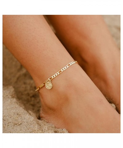 Gold Plated Anklets for Women Dainty Zodiac Constellation Anklet Zodiac Sign Disc Ankle Bracelet 14K Real Gold Plated Anklets...