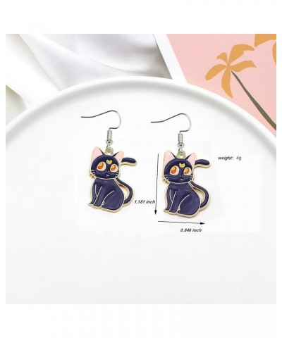 Cartoon Sailo Moon Cat Zinc Alloy TV Movies Earrings for Girls and Women 1 $5.89 Earrings