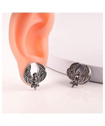 2PCS Butterfly Saddle Ear Plugs Tunnels 316 Stainless Steel Ear Gauges Hypoallergenic Earrings Stretchers Expander Piercing B...