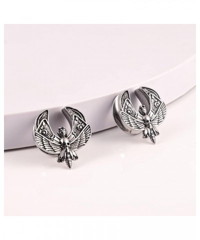 2PCS Butterfly Saddle Ear Plugs Tunnels 316 Stainless Steel Ear Gauges Hypoallergenic Earrings Stretchers Expander Piercing B...