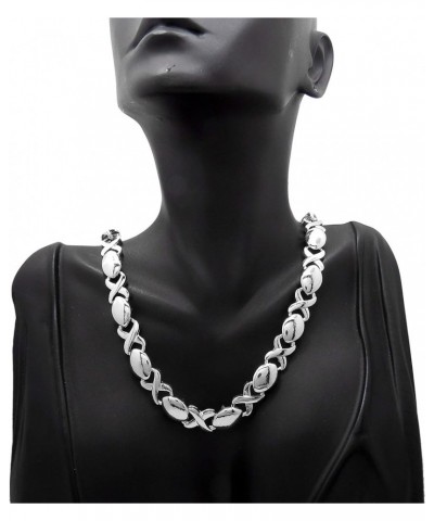 Women's Fashion 9 mm 18 inches XO Chain Necklace Silver / 9mm 18 $12.25 Necklaces