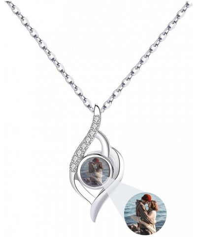 Heart Necklace With Picture Inside, Picture Necklace Personalized Photo, Photo Projection Necklace 925 Sterling Silver Custom...