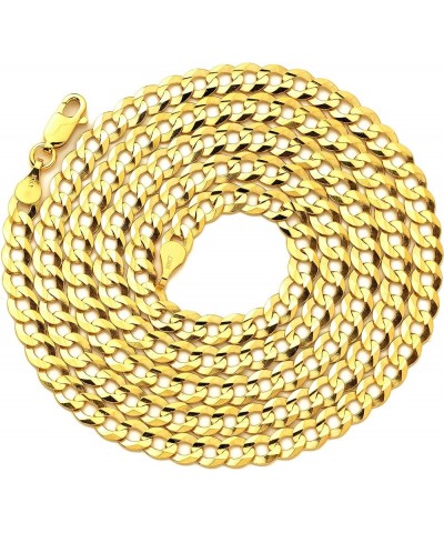 10k Yellow Gold 4.5mm Plain Solid Curb Cuban Necklace w/Lobster Lock (18" to 28") 20 $361.35 Others