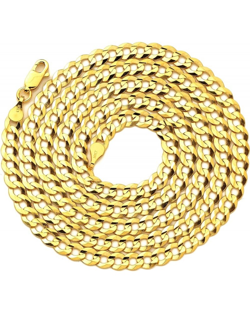 10k Yellow Gold 4.5mm Plain Solid Curb Cuban Necklace w/Lobster Lock (18" to 28") 20 $361.35 Others