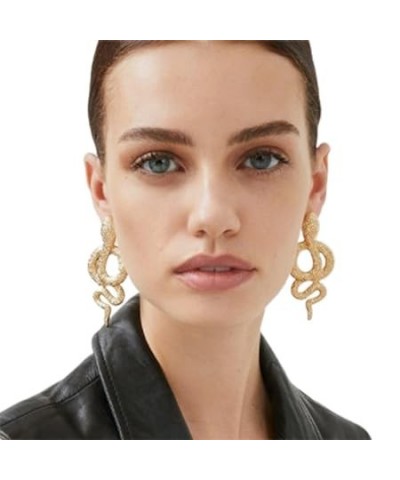 Snake Earrings Vintage Earrings Studs Dangle Earrings Snake Jewelry for Women and Girls (Gold) Gold $7.27 Earrings