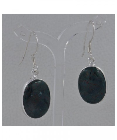 Natural Bloodstone Earrings for Women and Girls, 925 Sterling Silver Dangle & Drop Earrings with CZ Stones $15.12 Earrings