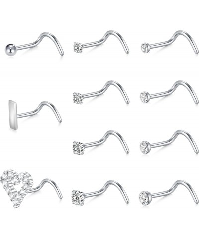 18G 20G 22G Nose Pin Bone Screws Studs Surgical Steel Body Piercing Jewelry for Women Men N: 20g screw silver 1 $8.39 Body Je...