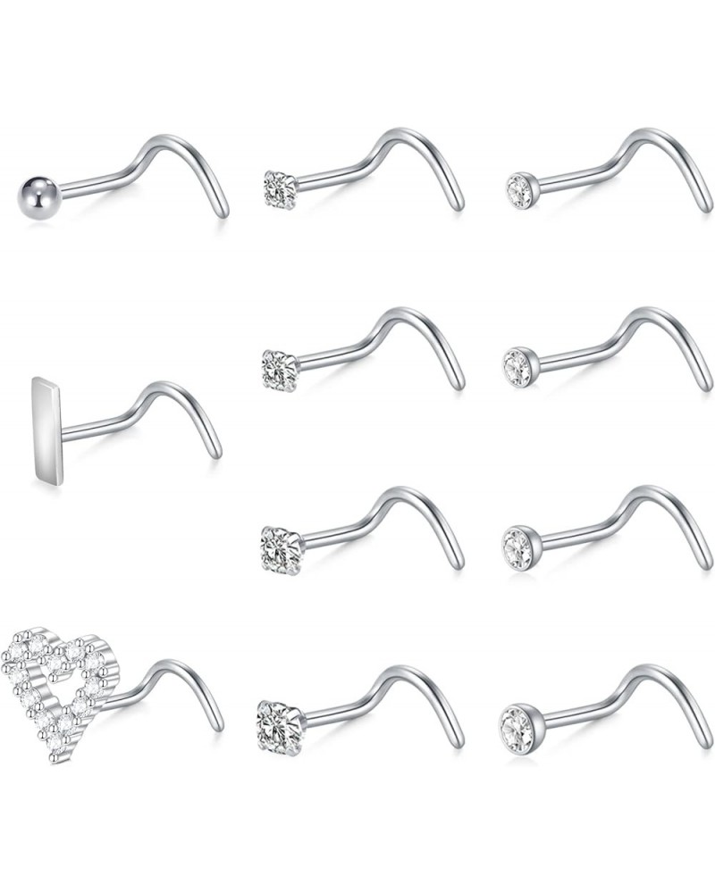 18G 20G 22G Nose Pin Bone Screws Studs Surgical Steel Body Piercing Jewelry for Women Men N: 20g screw silver 1 $8.39 Body Je...