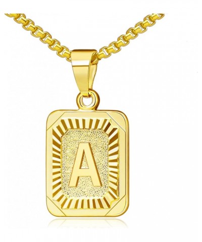 Easter Gifts - Gold Initial Necklaces for Women Men Gold Letter Necklaces 26 Capital A-Z Letter Pendant Necklaces for Women S...