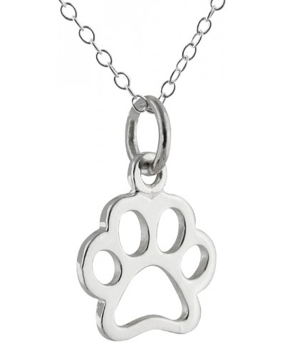 Sterling Silver Paw Print Necklaces for Women PAW PRINT 4 $17.64 Necklaces