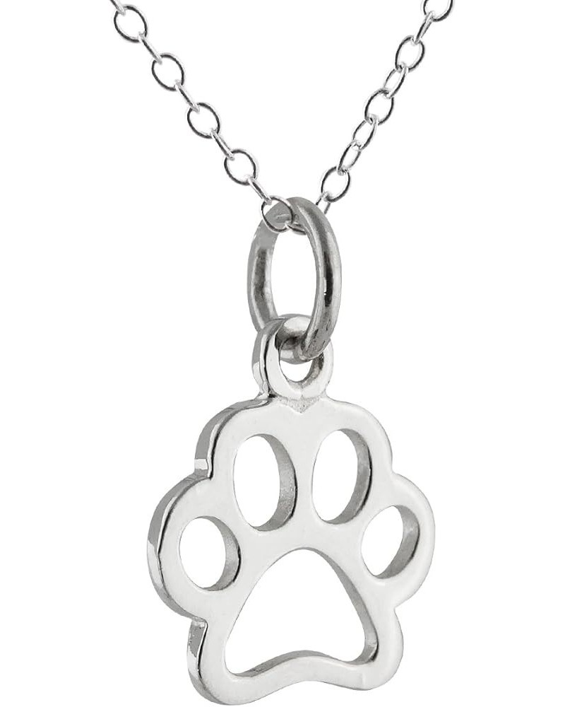 Sterling Silver Paw Print Necklaces for Women PAW PRINT 4 $17.64 Necklaces