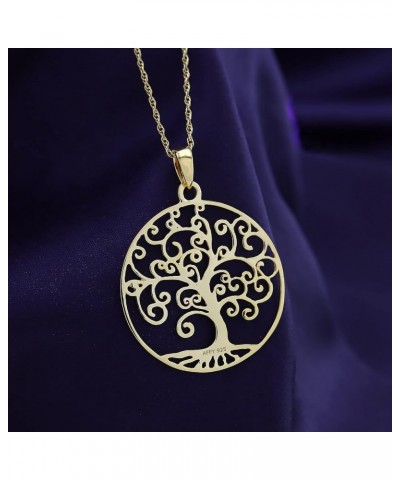 Jewel Zone US Tree of Life Filigree Pendant Necklace 14k Gold Over Sterling Silver yellow-gold-plated-silver $26.39 Necklaces