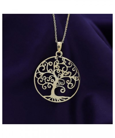 Jewel Zone US Tree of Life Filigree Pendant Necklace 14k Gold Over Sterling Silver yellow-gold-plated-silver $26.39 Necklaces