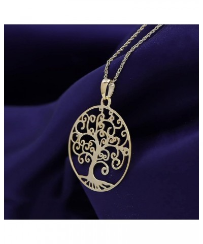 Jewel Zone US Tree of Life Filigree Pendant Necklace 14k Gold Over Sterling Silver yellow-gold-plated-silver $26.39 Necklaces