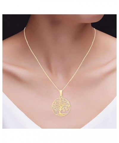 Jewel Zone US Tree of Life Filigree Pendant Necklace 14k Gold Over Sterling Silver yellow-gold-plated-silver $26.39 Necklaces