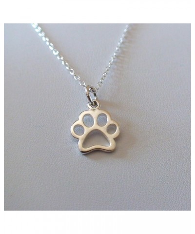 Sterling Silver Paw Print Necklaces for Women PAW PRINT 4 $17.64 Necklaces