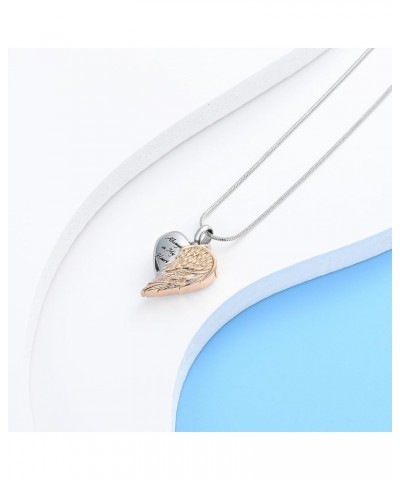 Cremation Jewelry for Ashes for Dad/Mom Family Angel Wing Heart Urn Necklaces for Ashes for Women Always in My Heart Memorial...