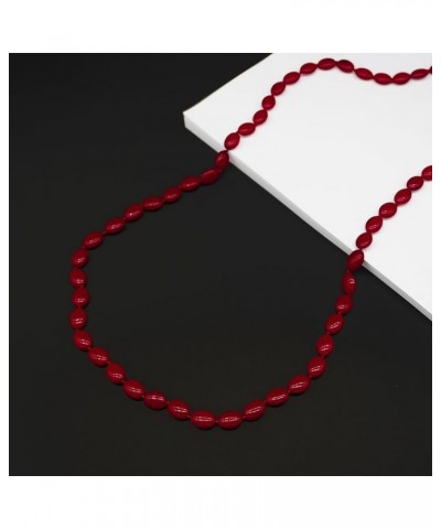 Round Beads Turquoise Necklace Bib Chunky Fashion Jewelry Red-Oval $10.99 Necklaces