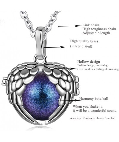 18mm Angel&wings Cage Harmony Ball Musical Pendant Angel Caller Women Necklace For Baby Jewelry Gift Style 20 $10.25 Necklaces