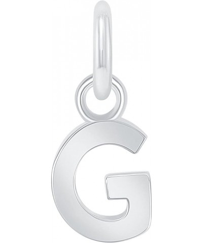 Solid 10k White Gold Personalized Mini Initial Letter A-Z Pendant Necklace 22.0 Inches G $38.95 Necklaces