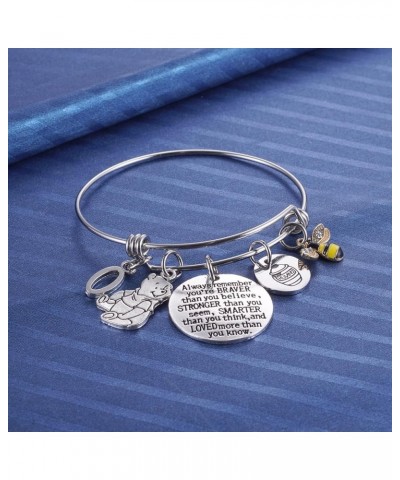 Inspired by Classic You Are Braver Than You Believe, Bee, Hunny, Pooh Bear Charm Inspirational Gifts for Women Girls O $7.40 ...