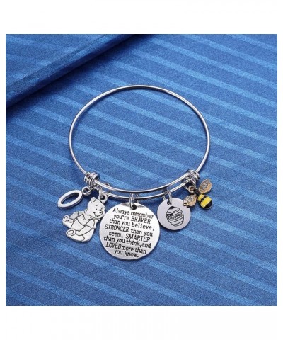 Inspired by Classic You Are Braver Than You Believe, Bee, Hunny, Pooh Bear Charm Inspirational Gifts for Women Girls O $7.40 ...