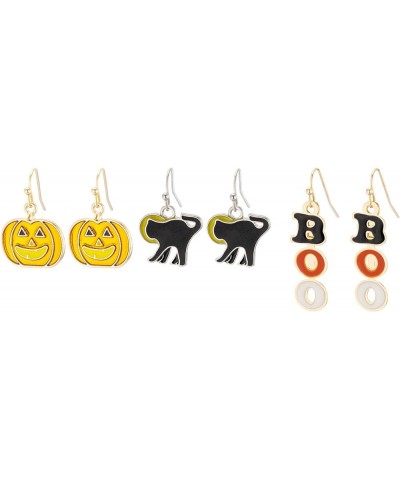 Halloween Earrings for Women Spider Pumpkin Bat Earrings for Halloween Party 3 Pairs Group Earrings $5.21 Earrings