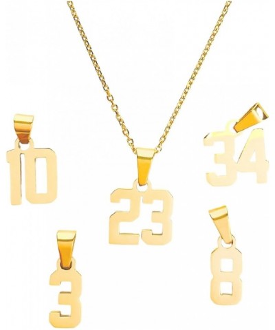 Mini Number Pendant Necklace Gold - Jersey Number Pendant Charm with Chain 94 $16.80 Necklaces