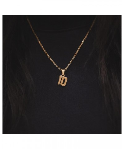 Mini Number Pendant Necklace Gold - Jersey Number Pendant Charm with Chain 94 $16.80 Necklaces