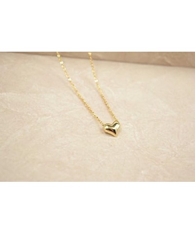 316L Stainless Steel Classic Women Gold Heart Bib Link Chain Pendant Necklaces Lovely Peach Heart Necklace $6.42 Necklaces