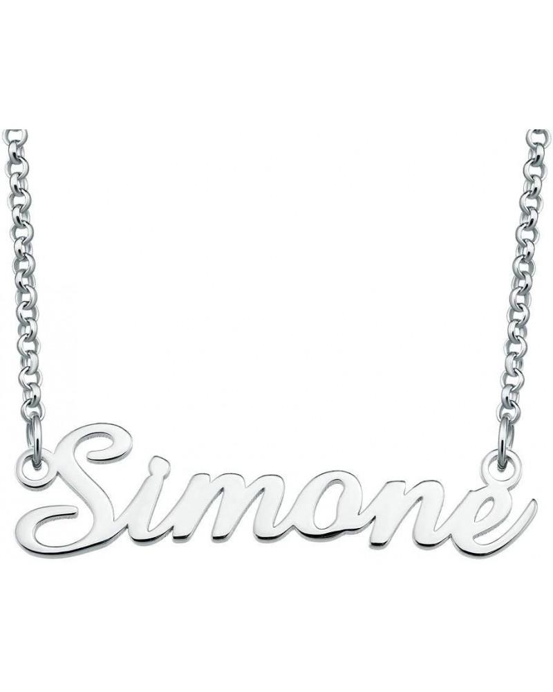 Name Necklace Personalized Custom Any Name 925 Sterling Silver Initial Pendant Jewelry for Women Men Simone $18.80 Necklaces