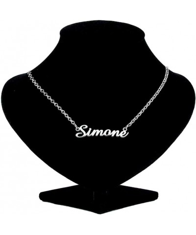 Name Necklace Personalized Custom Any Name 925 Sterling Silver Initial Pendant Jewelry for Women Men Simone $18.80 Necklaces